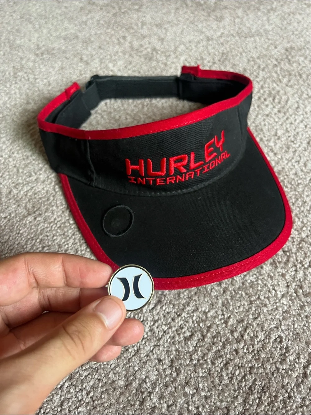 VTG 90’s Hurley International Black & Red Visor Cap